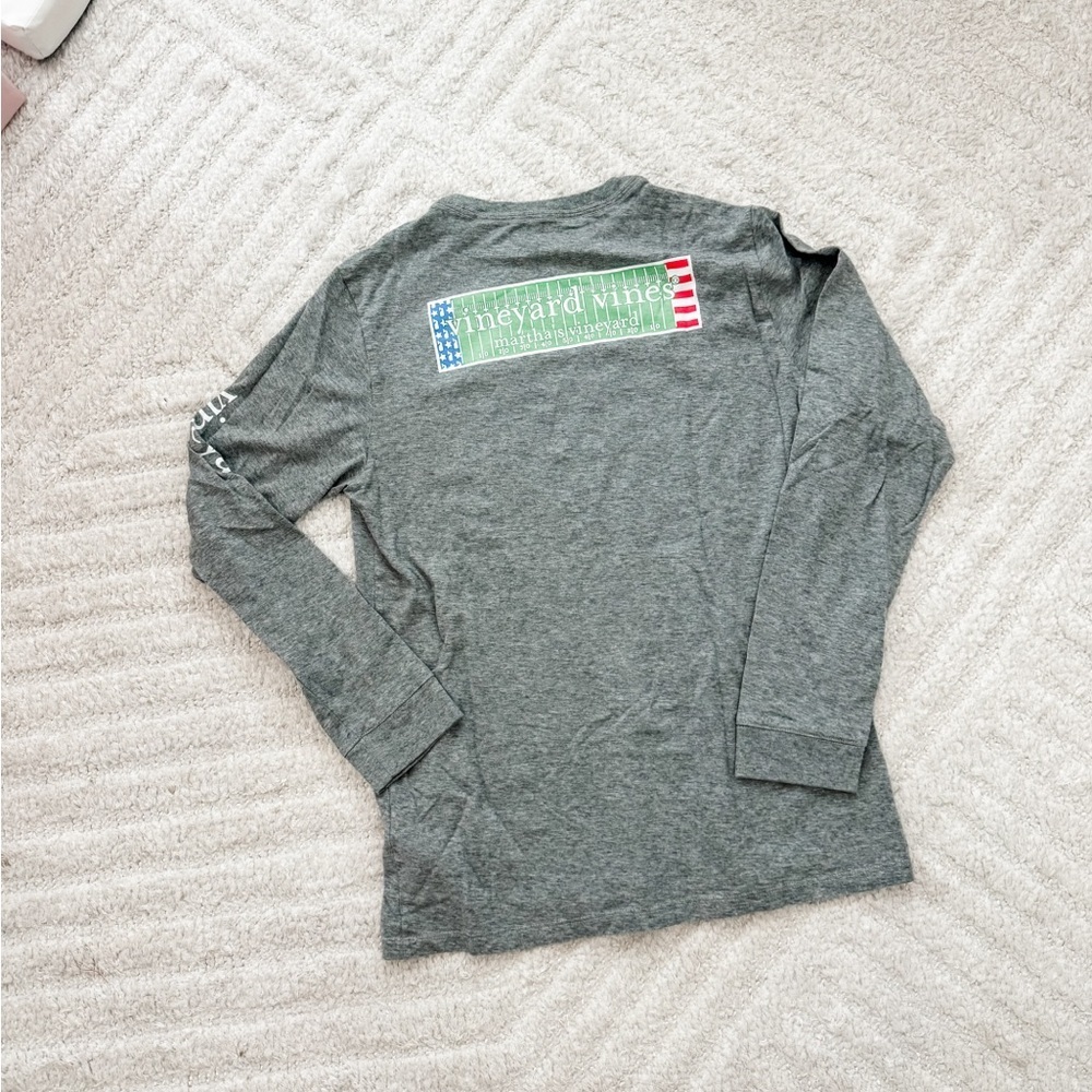 Vineyard Vines Boys' Long Sleeve USA Football Tee - Size L - Picture 2 of 4